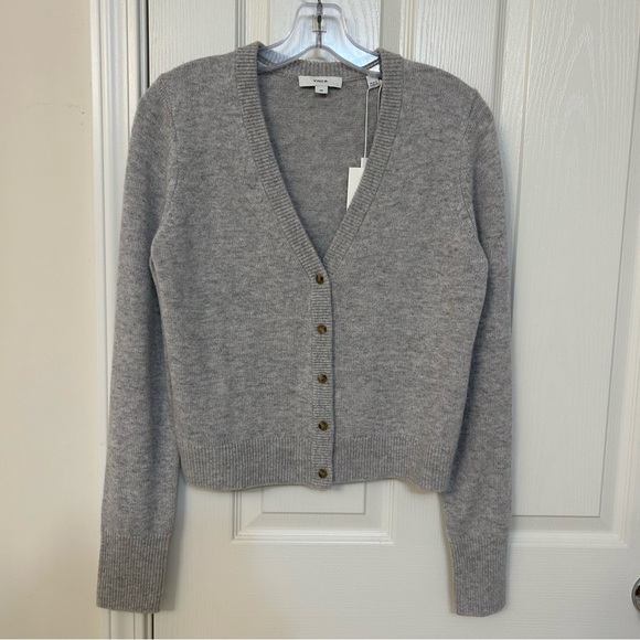 Vince Wool & Cashmere Cardigan in Med Heather Grey Size S - Picture 6 of 9